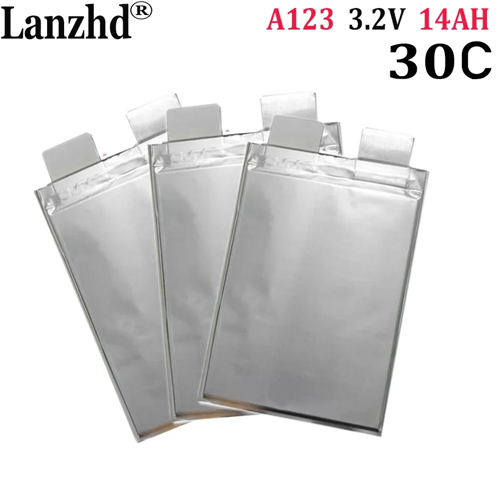 1-13PCS 3.2V lifepo4 A123 14AH prismatic pouch cell 20C discharge rate lithium ion battery A123 14000mAh lifepo4 battery cells