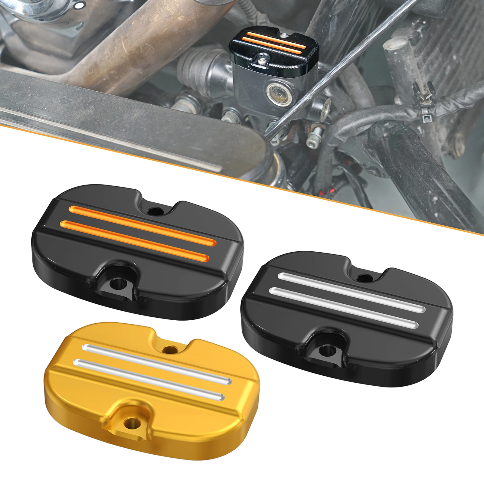 

For Harley Road King FLHR FLHRXS Street Glide FLHX FLHXS Road Glide FLTRX FLTRXS FLHXSE Brake Master Cylinder Cap Cover 46463-08