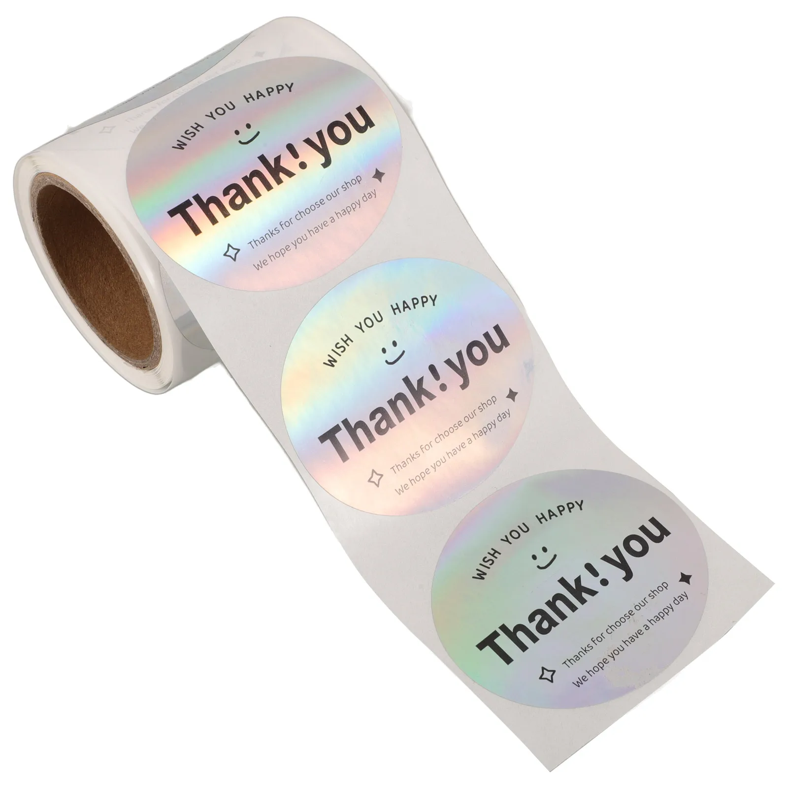 

1 Roll Thank You Labels Gift Wrapping Decorative Adhesive Labels Self-Stick Sealing For Gifts Food Packaging Thank