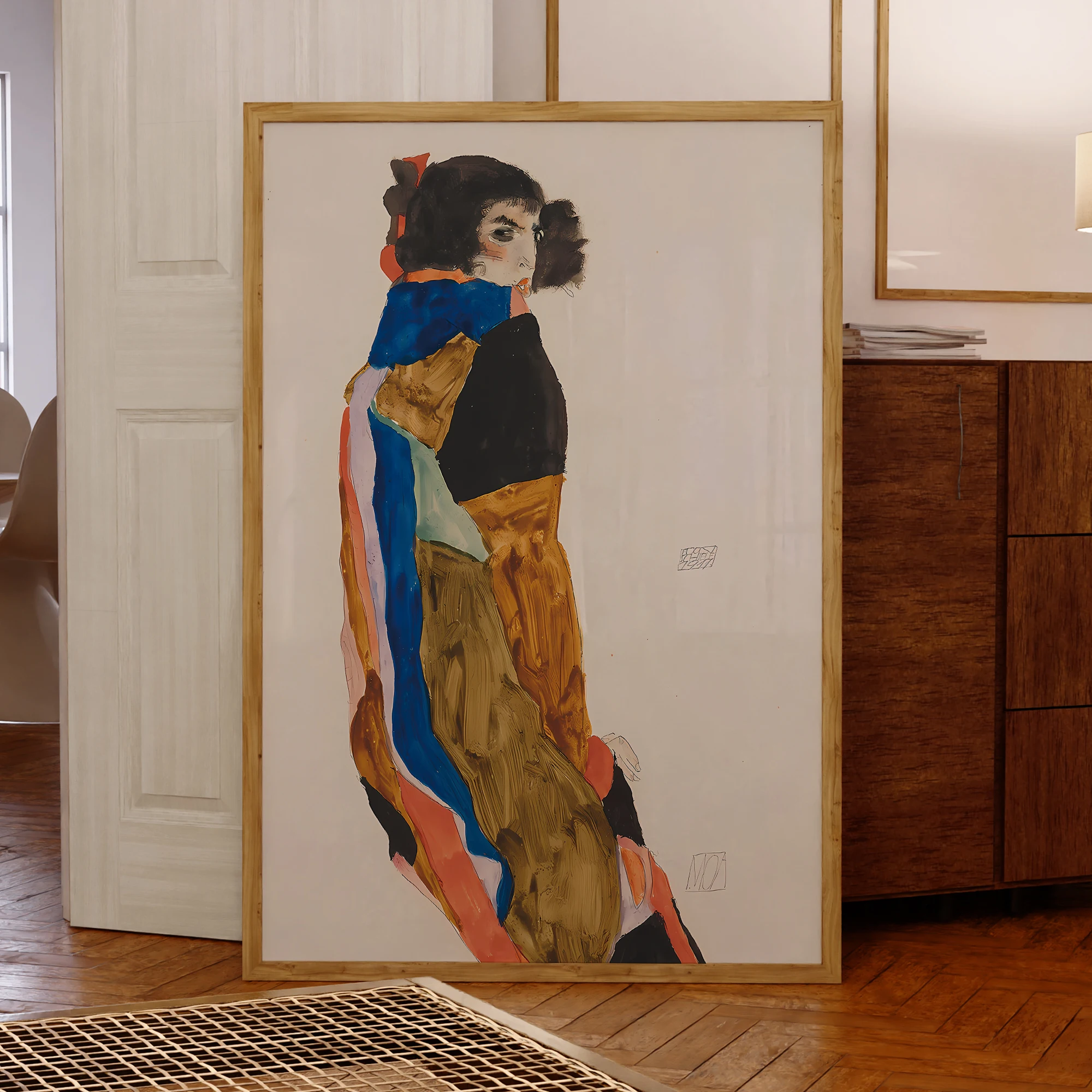 โมเดิร์นบทคัดย่อ Egon Schiele Moa Vintage โปสเตอร์ Wall Art พิมพ์ภาพวาดผ้าใบภาพโปสเตอร์สําหรับห้องนั่งเล่นตกแต่งบ้าน