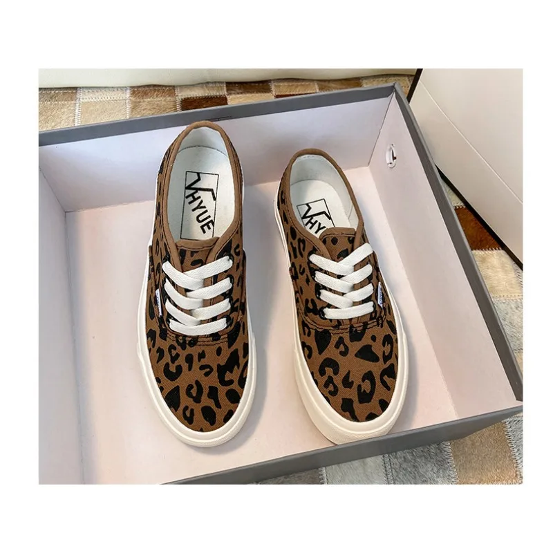 Superone Leopard Print Canvas Women Shoes Casual Skate Sneakers Shallow Platform Vulcanized Shoes Female Zapatillas De Deporte