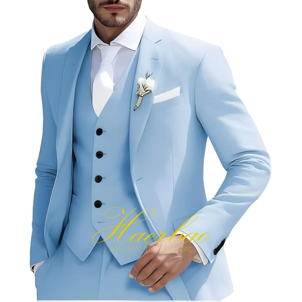 

Формальный мужской костюм, комплект из 3 предметов, приталенный пиджак, брюки, жилет, полный костюм, комплект, свадебный смокинг жениха, ужин, вечерние мужские костюмы