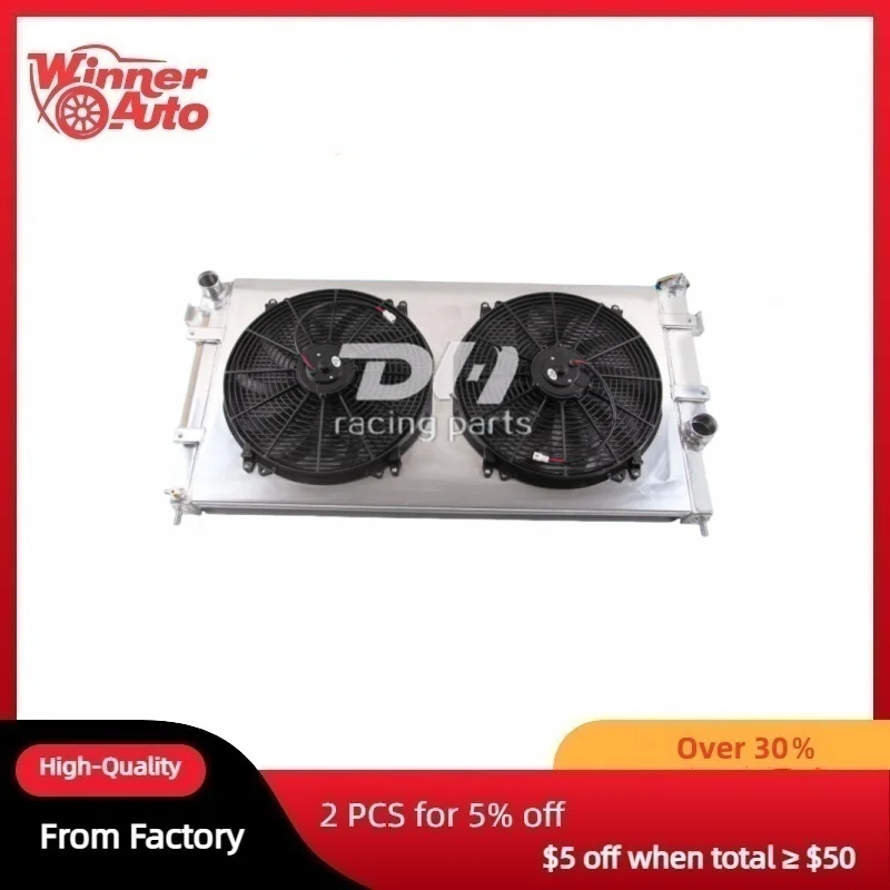 

4Rows Radiator Shroud 16"Fan For 1994-02 Dodge Ram 2500 3500 5.9L Cummins Diesel