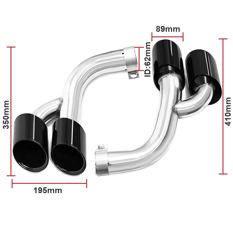 2 teile/los Auto Auspuff Spitze Für BMW X6 E71 2008-2013 35i Upgrade X6 E71 50i M50D Quad schalldämpfer Spitze Auspuff Endrohr Düse