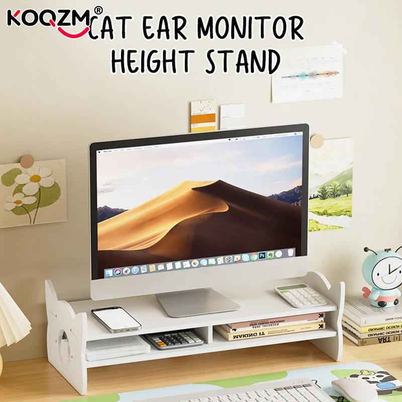 

Premium Stand Rack for Monitors, Ergonomic Desktop Holder, Reduce Neck Strain in Gaming & Office