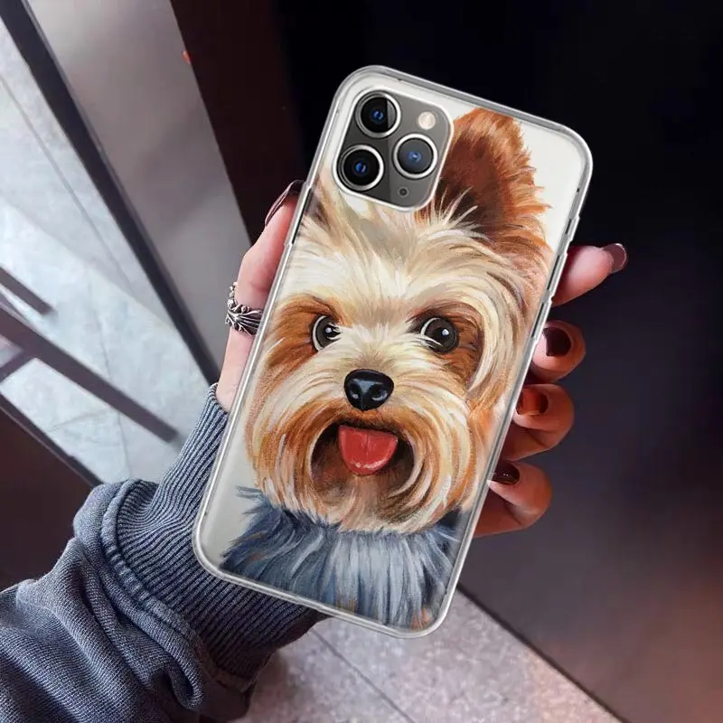 Yorkshire terrier dog Phone Case For Apple iPhone 11 13 14 15 16 12 Pro Max SE X XR XS 7 8 Plus Pattern Soft TPU Back Cover 11 1