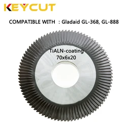 Gladaid Cutter 70x6x20 8810 8811 0012 Fits Gladaid 888 368 Key Machine Aftermarket Locksmith Tools