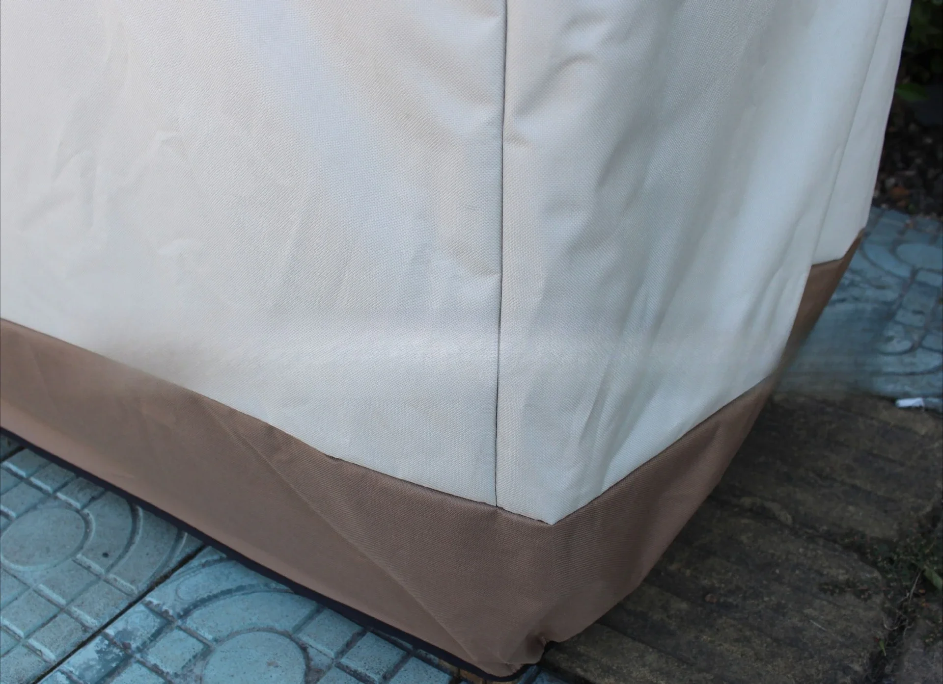 Outdoor furniture cover Oxford fabric two-color splicing lounge chair cover