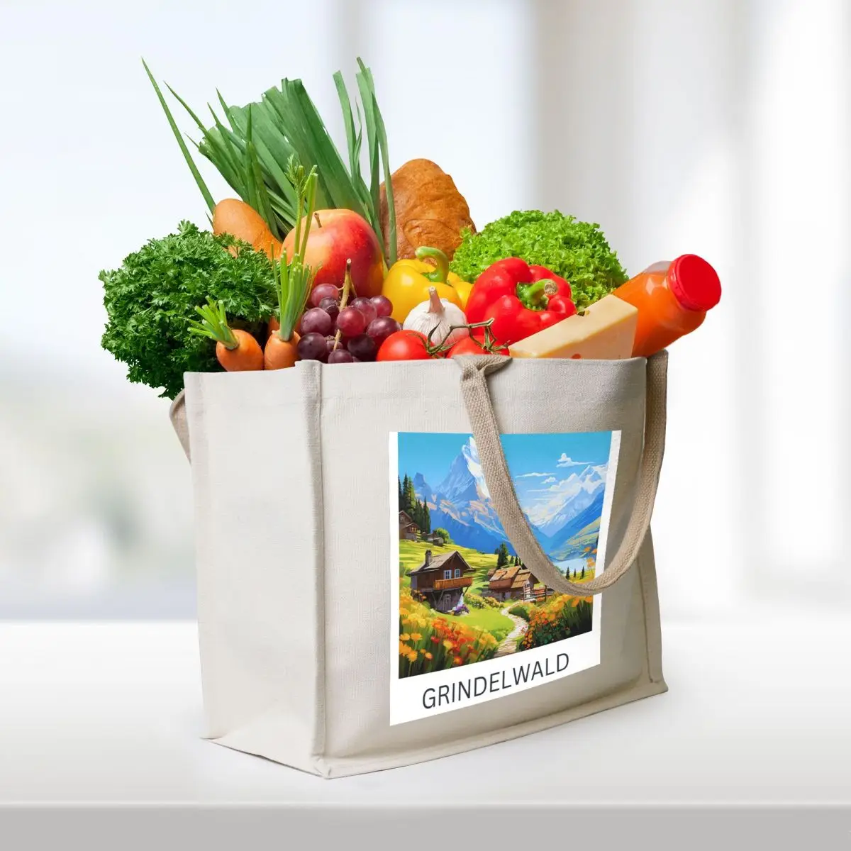 Grindelwald, Switzerland Tote Bag Lady bags Cloth bag shopper bag women canvas supermarket folding