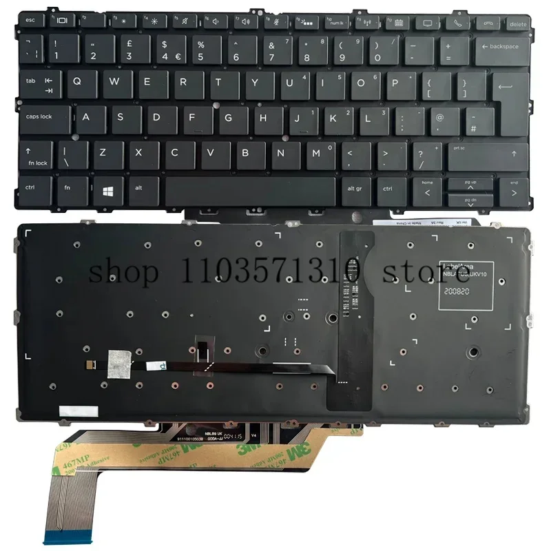 

New for HP EliteBook x360 1030 G2 1030 G3 series laptop keyboard UK backlit