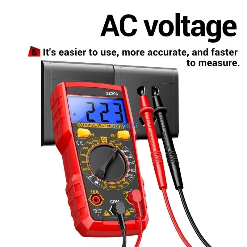 

E15A Multifunctional Digital Meter Voltages Detectors Adjustable Stand Dark Environment Operation