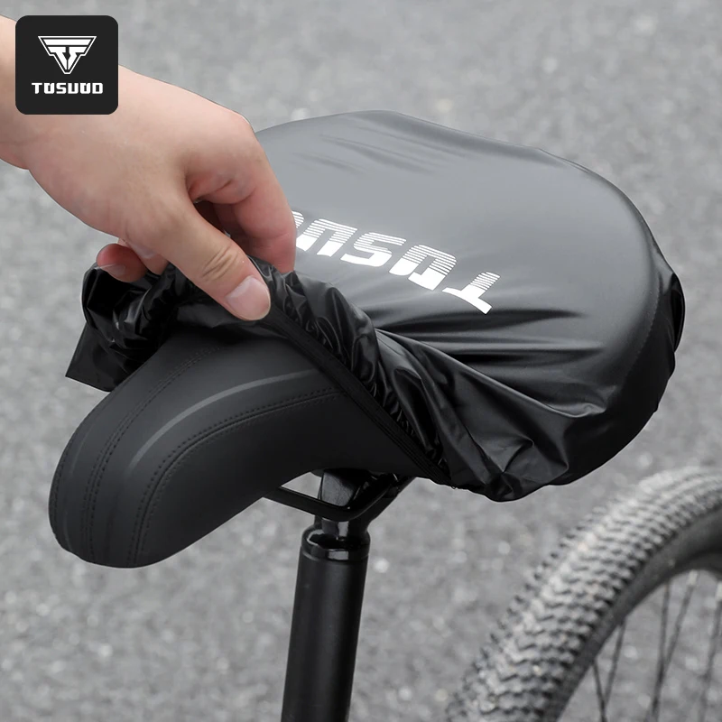 TOSUOD Sarung Jok Sepeda Universal - Pelindung Hujan Anti Air Lepas Cepat untuk Jok Sepeda Jalan & MTB, Aksesori Pelindung Bantalan
