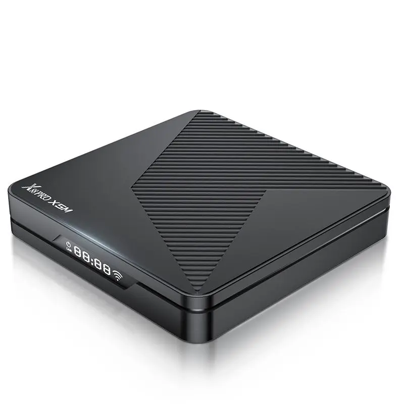 X88 PRO X5M TV Android 14 Set Top Box رباعي النواة 4GB RAM 64GB ROM WiFi6 Bluetooth 5.0 Ultra 8K مشغل الوسائط التحكم عن بعد الصوتي
