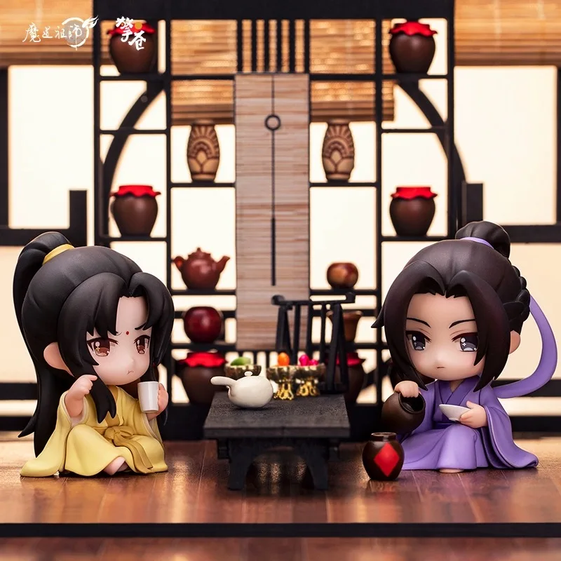 Handmade Magic Master 6cm Jiang Cheng/Jin Ling Bathrobe Q-Edition Cute Action Doll Collection Bedroom Decoration Gifts To Friend