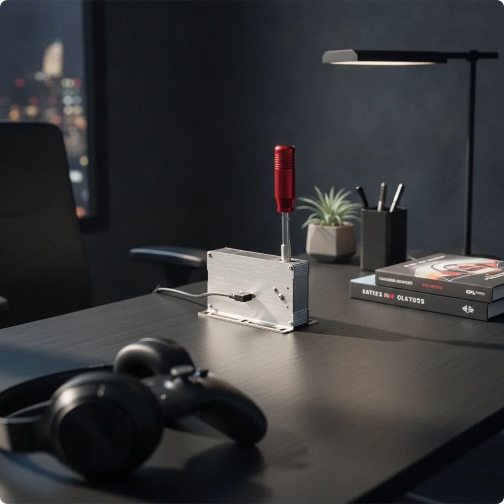 Sequential Shifter Realistic PC Shifter with USB Cable Controller Plug and Play Accurate for Sim Racers, Desk Setups