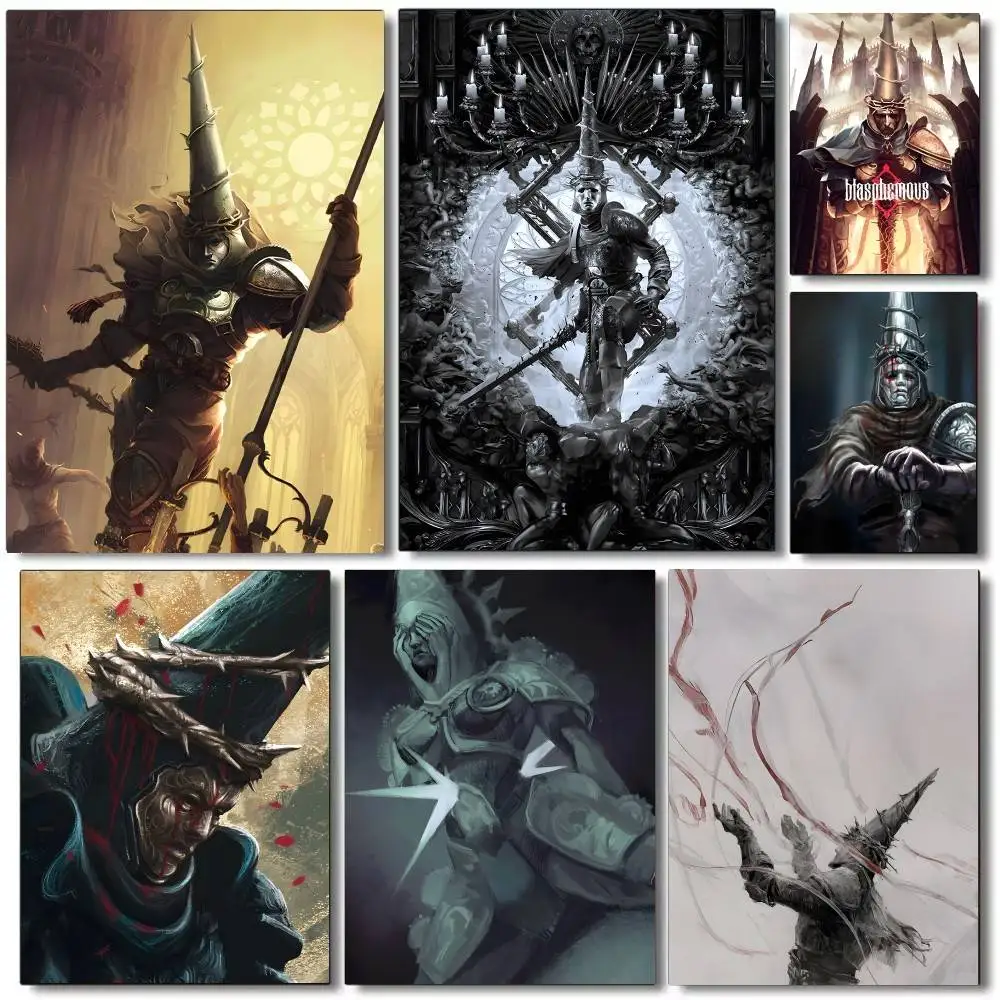 

B-Blasphemous Game Poster Prints Poster Wall Painting Bedroom Living Room Wall Bar Restaurant Sticker