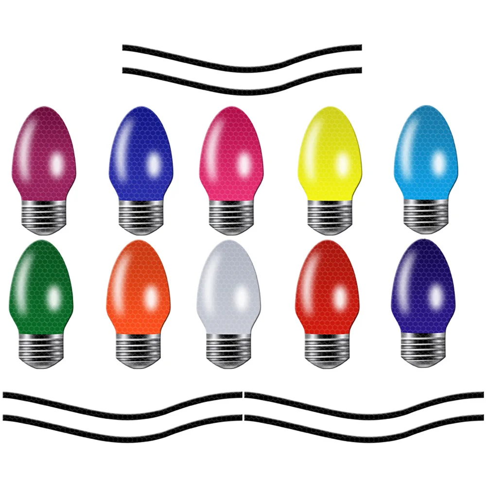 

1Set Magnetic Light Bulb Stickers Honeycomb Reflective Technology Strong Adhesion for Car Refrigerator Metal Surfaces Christmas
