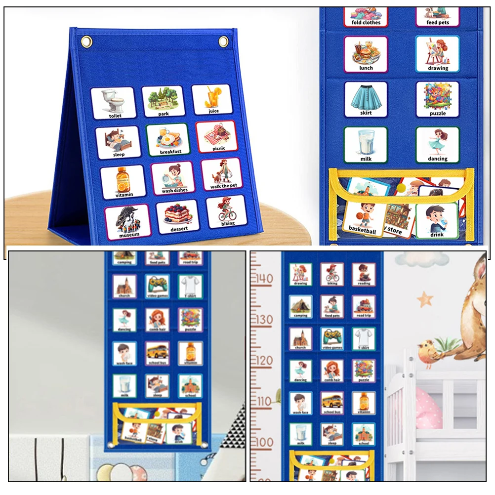 

1Set Child's Daily Schedule Chart Chore Planner Visual Routine Board for Home Tasks Incentive Routine Chart
