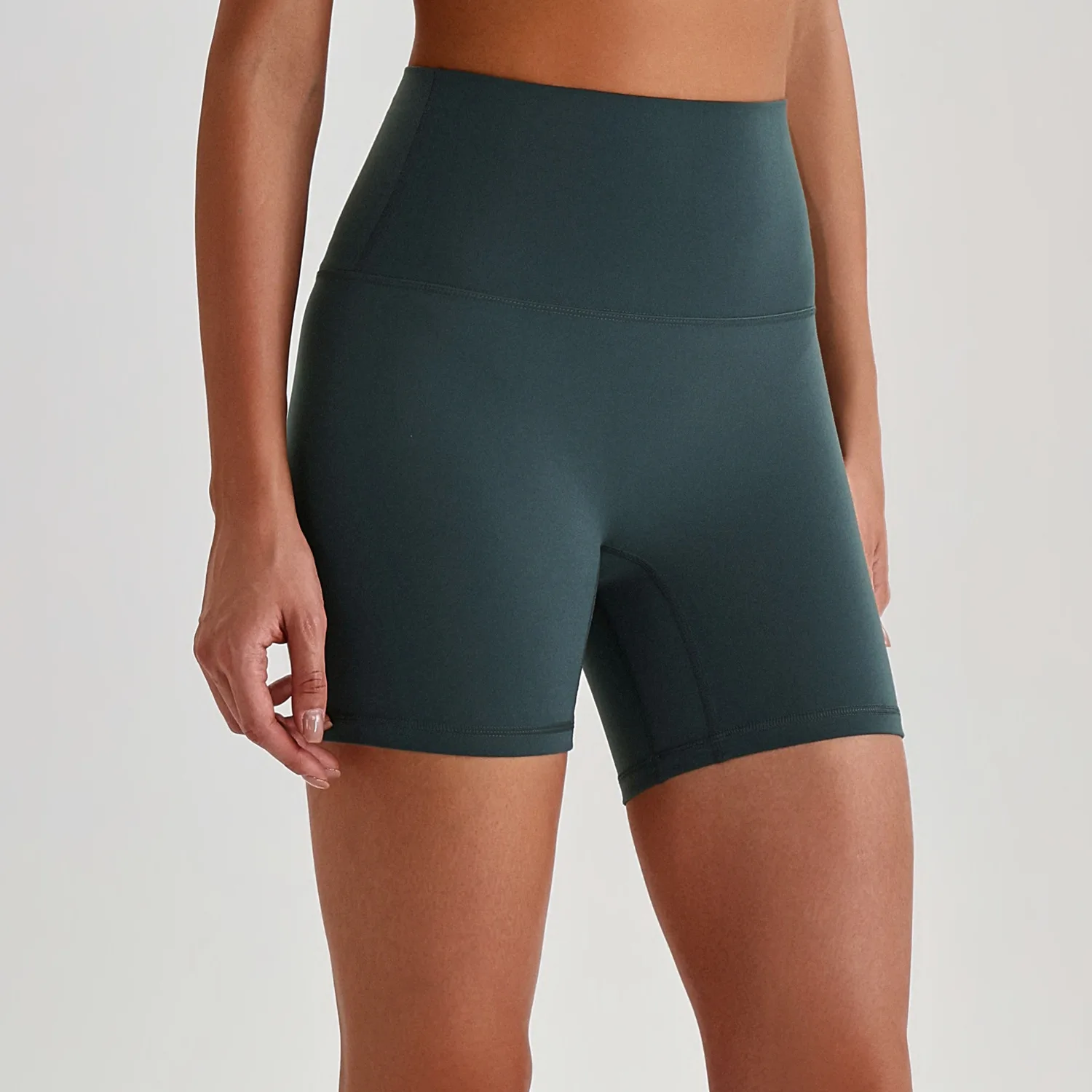 

Однотонные спортивные шорты с высокой талией для женщин: мягкие, облегающие, для фитнеса, йоги, велоспорта, бега и тренировок в зале