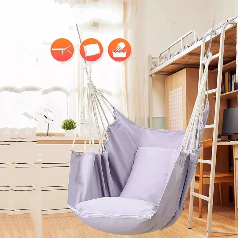 Economically Hammock Relax Cushion Rope Swing Chair Hanging Stand Salon De Jardin Exterieur Outdoor Furniture