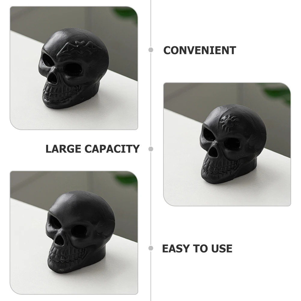 

3 Pcs Ornament Creative Skull Decor Small Halloween Figure Miniature Skulls Head