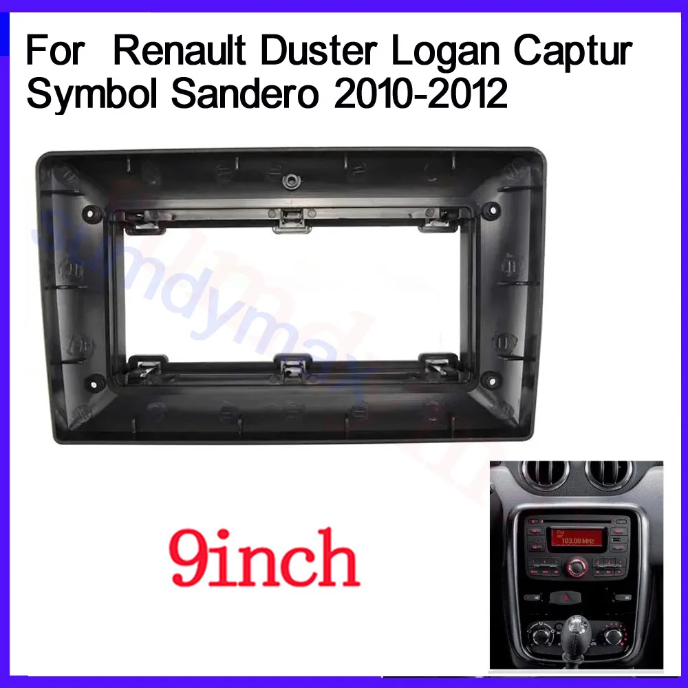 Car Frame Fascia Adapter Android Radio Audio Dash Fitting Panel Kit For Renault Duster Logan Captur Symbol Sandero 2010 -2012