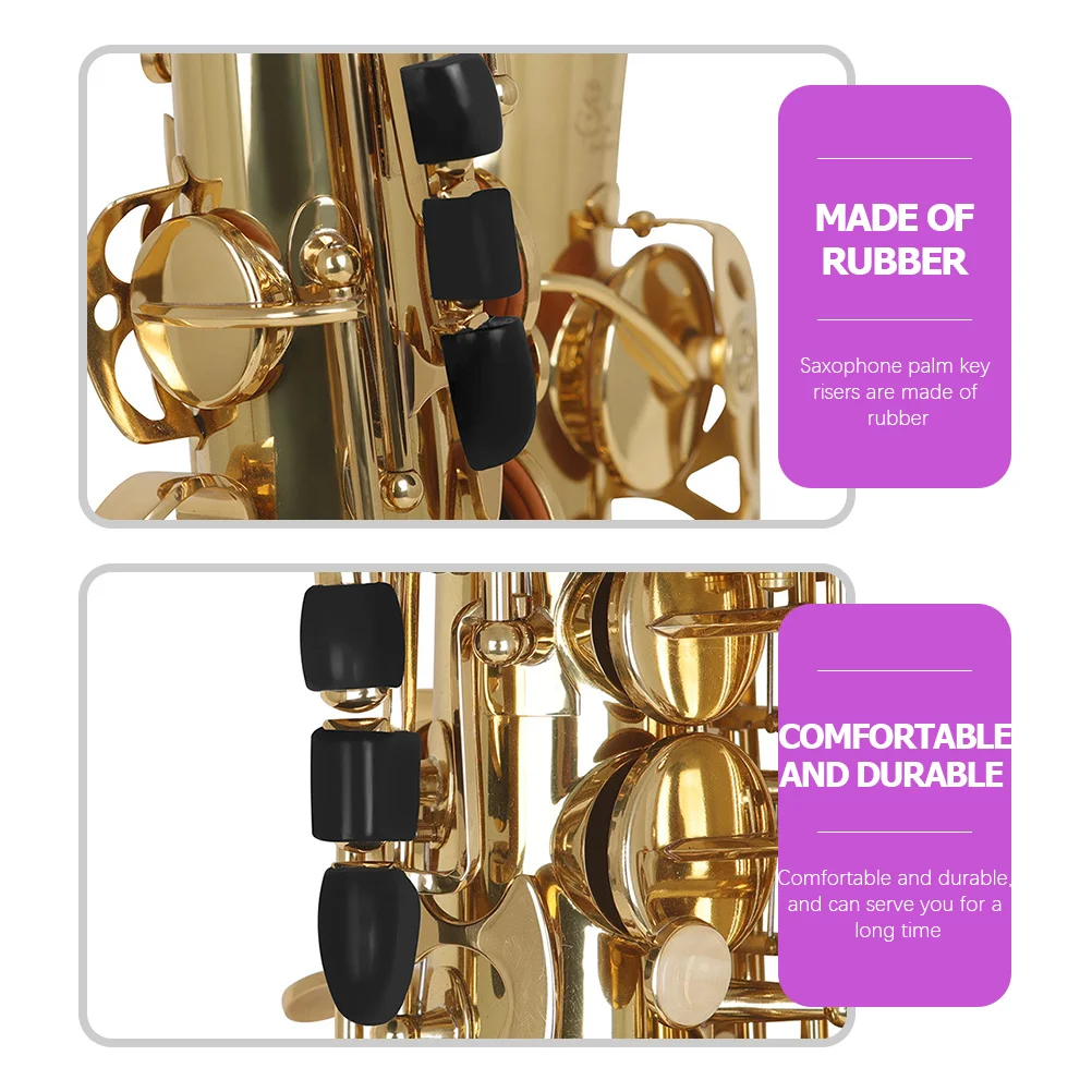 

6Pcs Saxophone Side Key Protector Silicone Pads Stable Installation Music Instrument Supplies Sax Side Key Cover