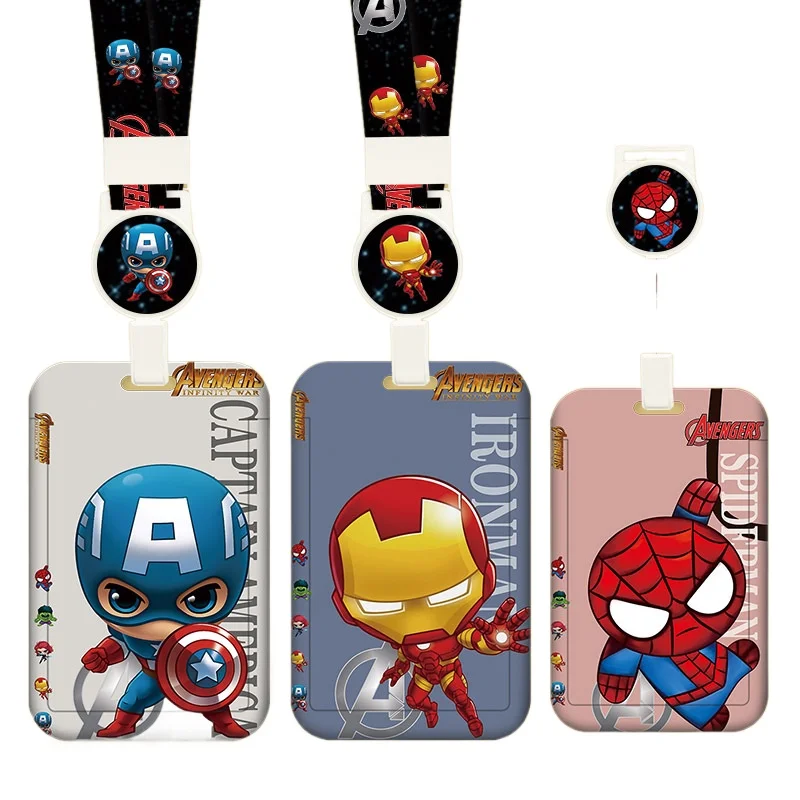 

Disney Card Holder Boy Marvel Series Cartoon ABS Slide Access Card Bus Subway Student Transfer Card Work ID Card Sleeve