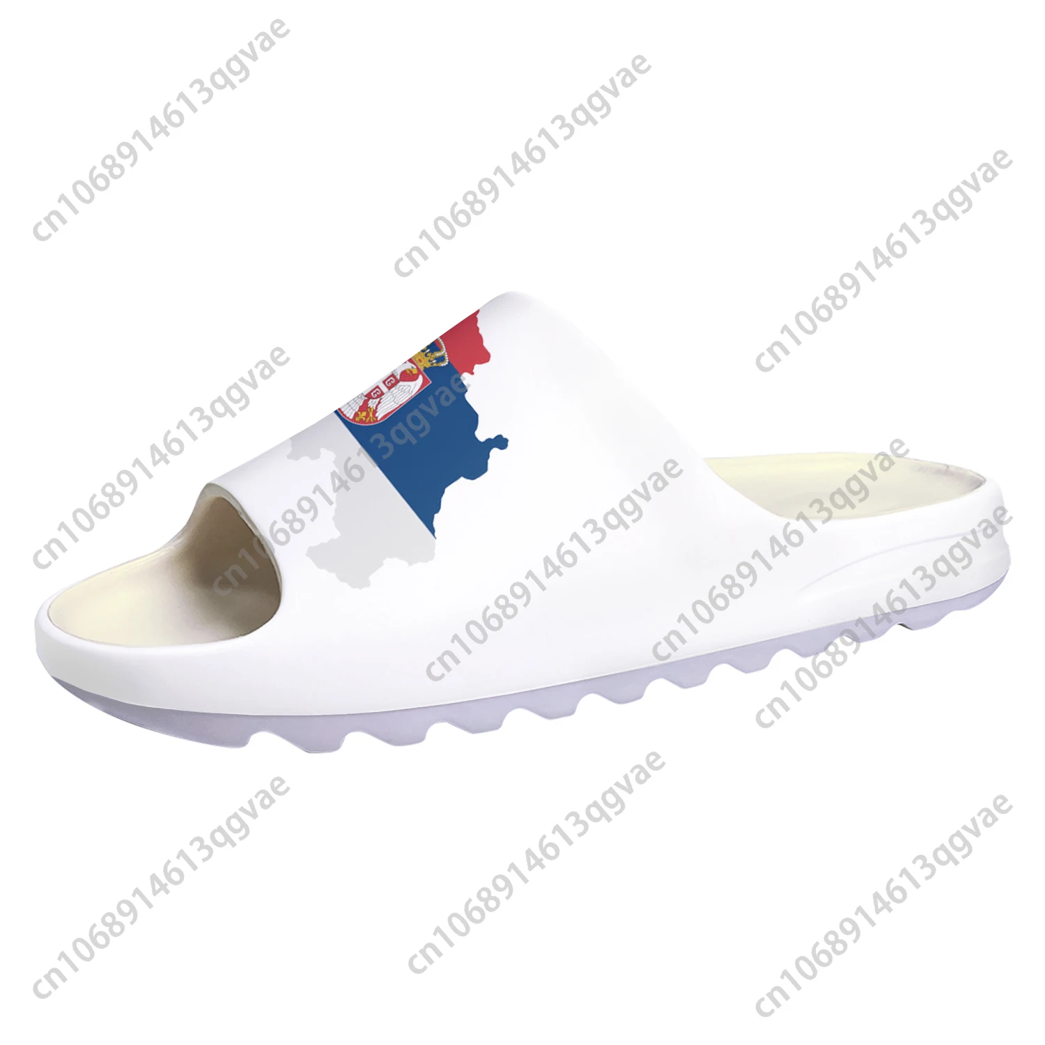 Serbian Flag Soft Sole Sllipers Home Clogs Step on Water Shoes Mens Womens Teenager Bathroom Serbia Customize on Shit Sandals