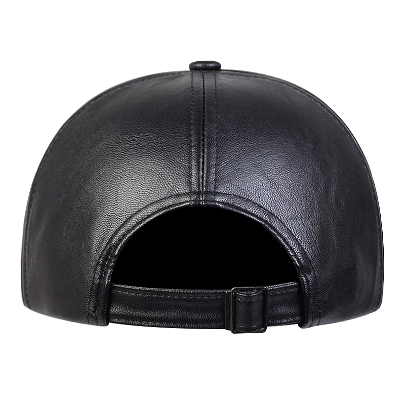 Fashion Men Leather Baseball Cap Hip Hop Casual Adjustable Winter Warm Hat Snapback Hat PU Leather Trucker Caps gorras