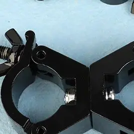 Braçadeira giratória de alumínio para andaime, gancho para luzes de palco, tubo acoplador de fivela de anel único/duplo 18 - 52mm para carregamento máximo de 100kg