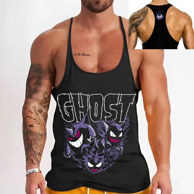 Camiseta esportiva masculina de algodão estampada