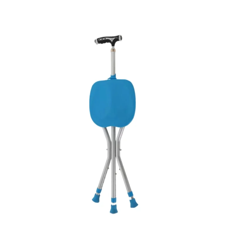 Folding Canes with Seat Walking Stick Height Adjustment Cane Seat Foldable Anti-Slip Lightweight Walking Stick for Senior