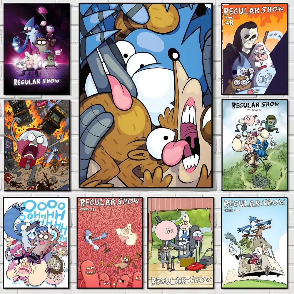 R-Regular Cartoon Show Poster Self-adhesive Wall Mural Art Waterproof Sticker For Bar Room Decor High Quality Print Gift