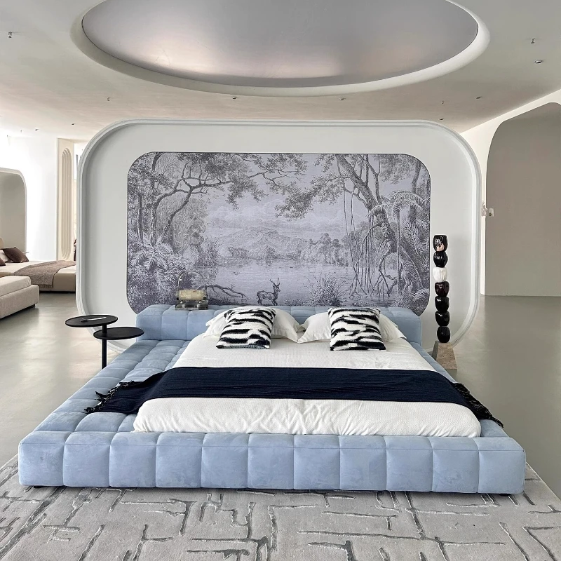 

Unique Luxury Bed Nordic King Size Platform Living Room Bed Tatami Frames Camas De Matrimonio Dormitorio Bedroom Furniture