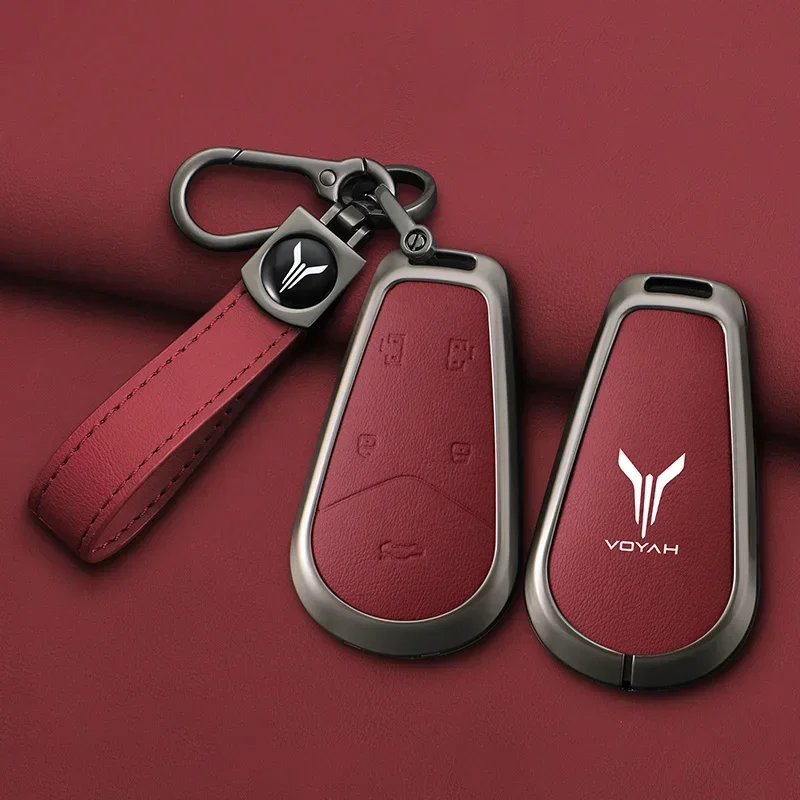 Zinc Alloy for Voyah Dreamer Dream Free Galvanized 2022 2023 Smart Remote Car Key Case Cover Fob Keychain Keyring Accessories