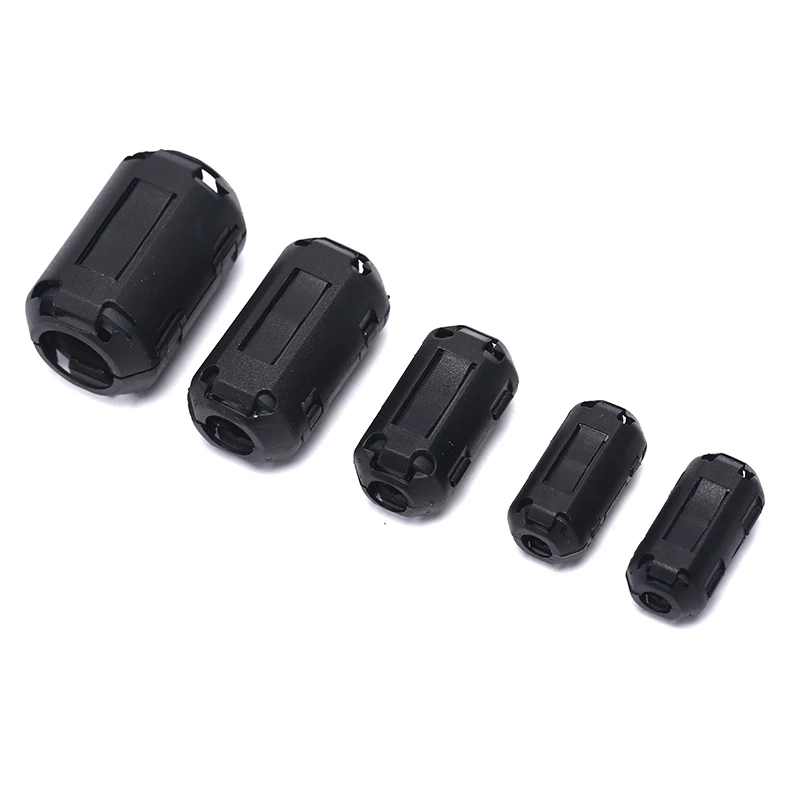 5pcs Clip-on Ferrite Ring Cable Clips Core RFI EMI Noise Suppressor Filter Beads