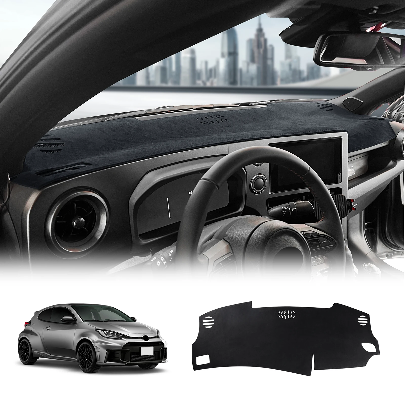 

Premium Flannel Dashmat For Toyota GR Yaris 2024 2025 2026 Car Summer Dashboard Cover Mat Avoid Light Pad