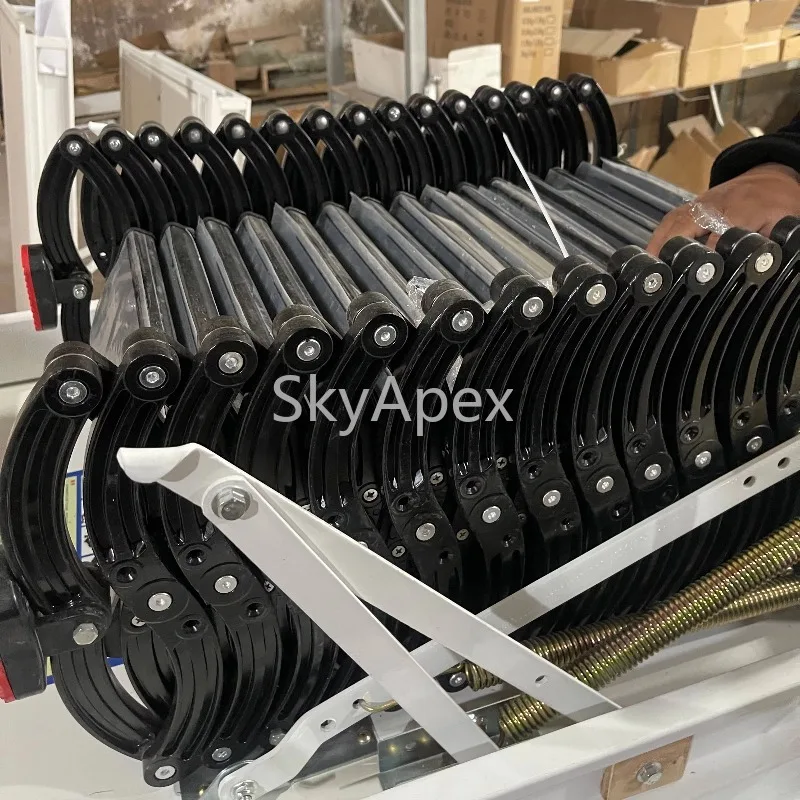 Multifuncional preto aço carbono alumínio dobrável escadas retráteis engrossado invisível interior casa industrial para apartamentos