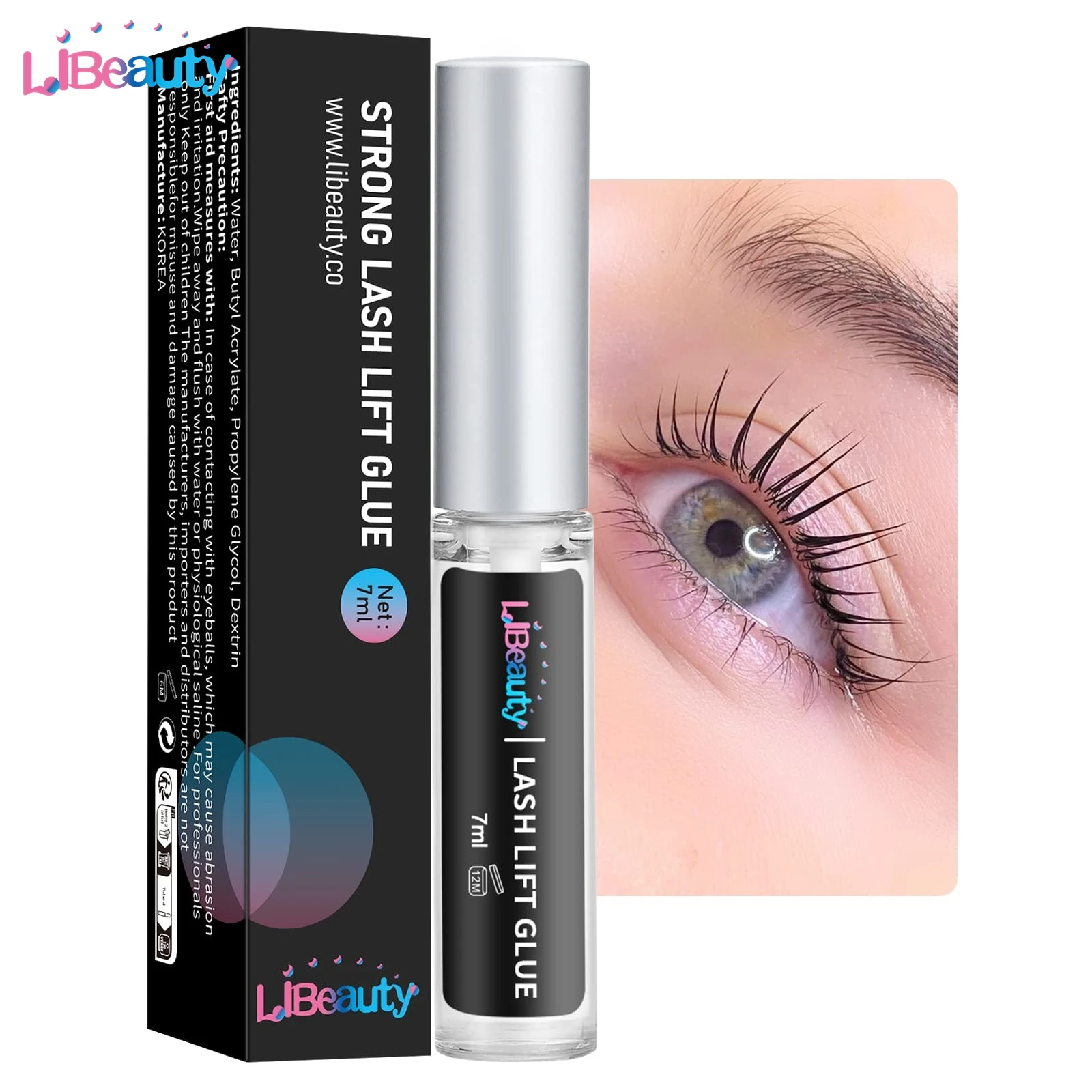 Libeauty 7ml Super Strong Lash Lift Glue Lash Lifting Adhesive Clear Eyelash Lifting Adhesive EyelashLift Glue Makeup Tools