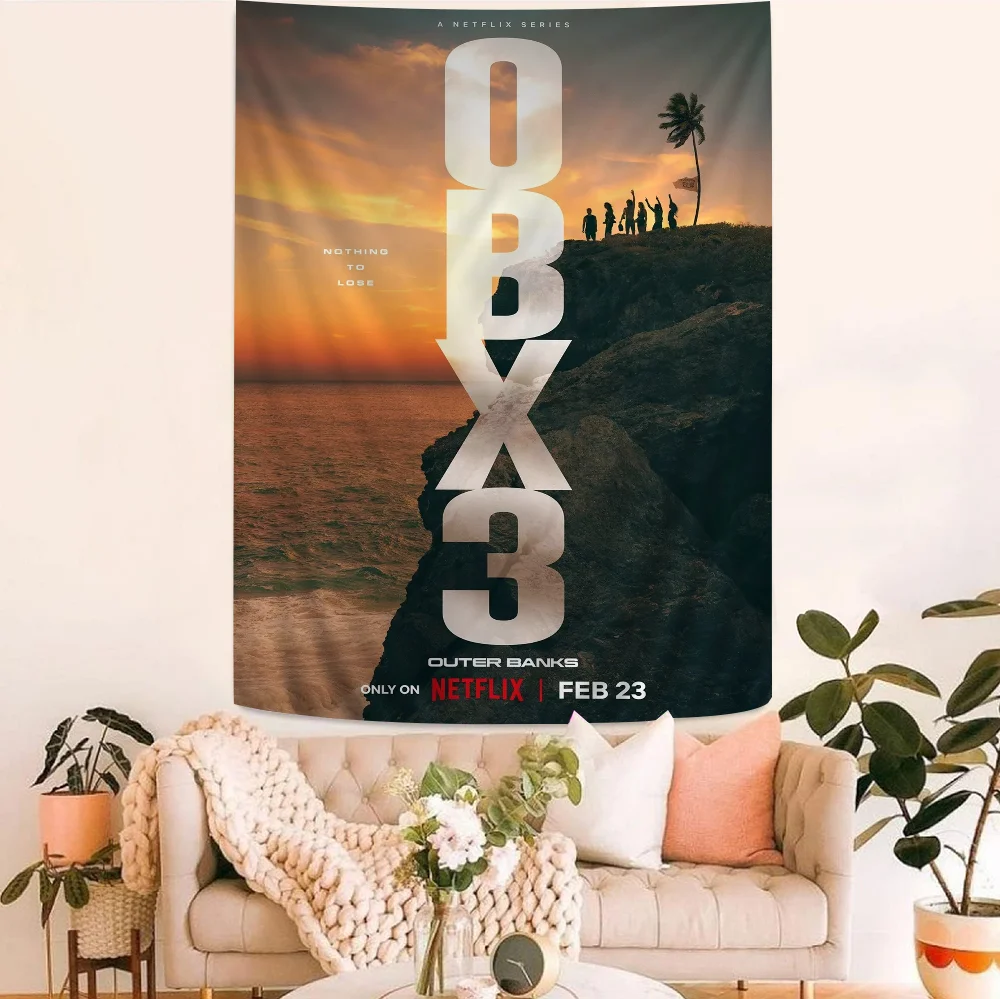 O-Outer B-Banks Movie Hippie Wall Hanging Tapestries Bohemian Wall Tapestries Mandala INS Home Decor