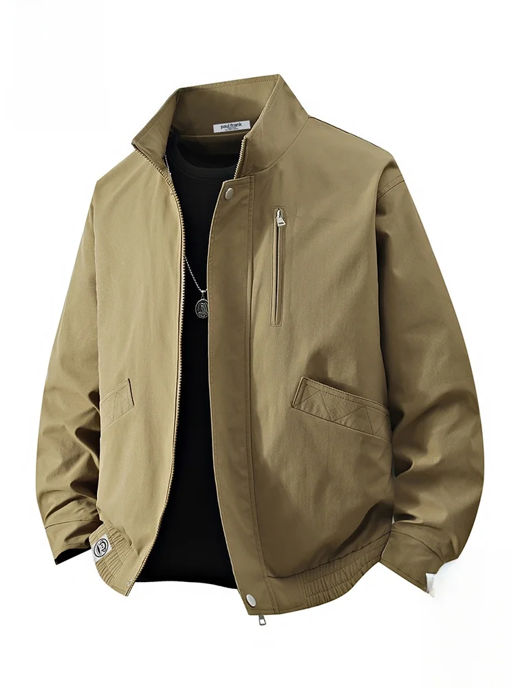 

PaulFrank Loose Fit Zipper ket Workwear Jaet Men Casual Spring Autumn New Sle Leisure Outerwear Monkey Mouth