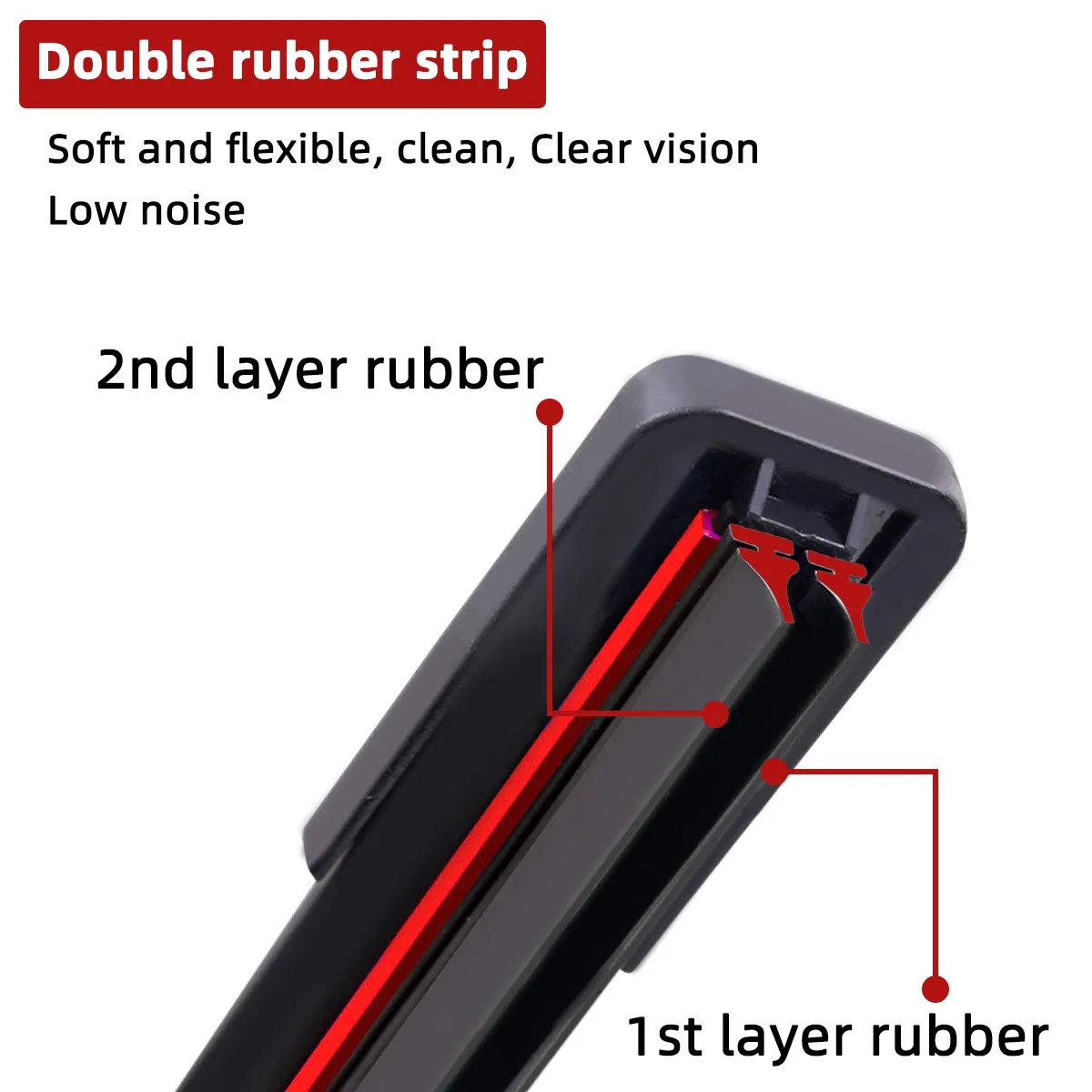 2PCS Universal Wiper Blades Front Windshield Wipers for J Hook Slip Top Button Car All-seasons Durable Stable Car Accessories