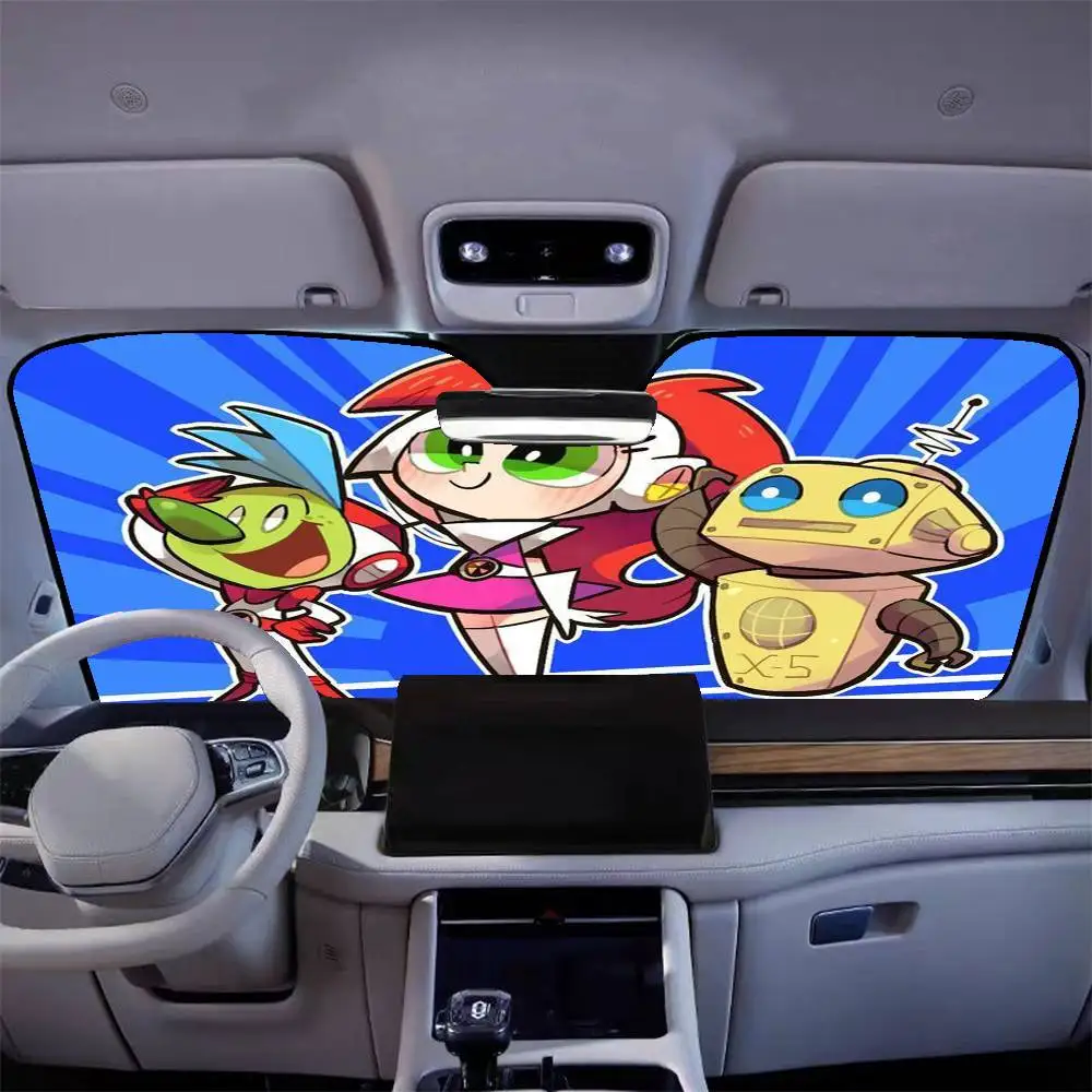 Dos desenhos animados a-atômico b-betty carro pára-sol guarda-sol pára-brisa do carro sombra proteção uv e refrigerador interior