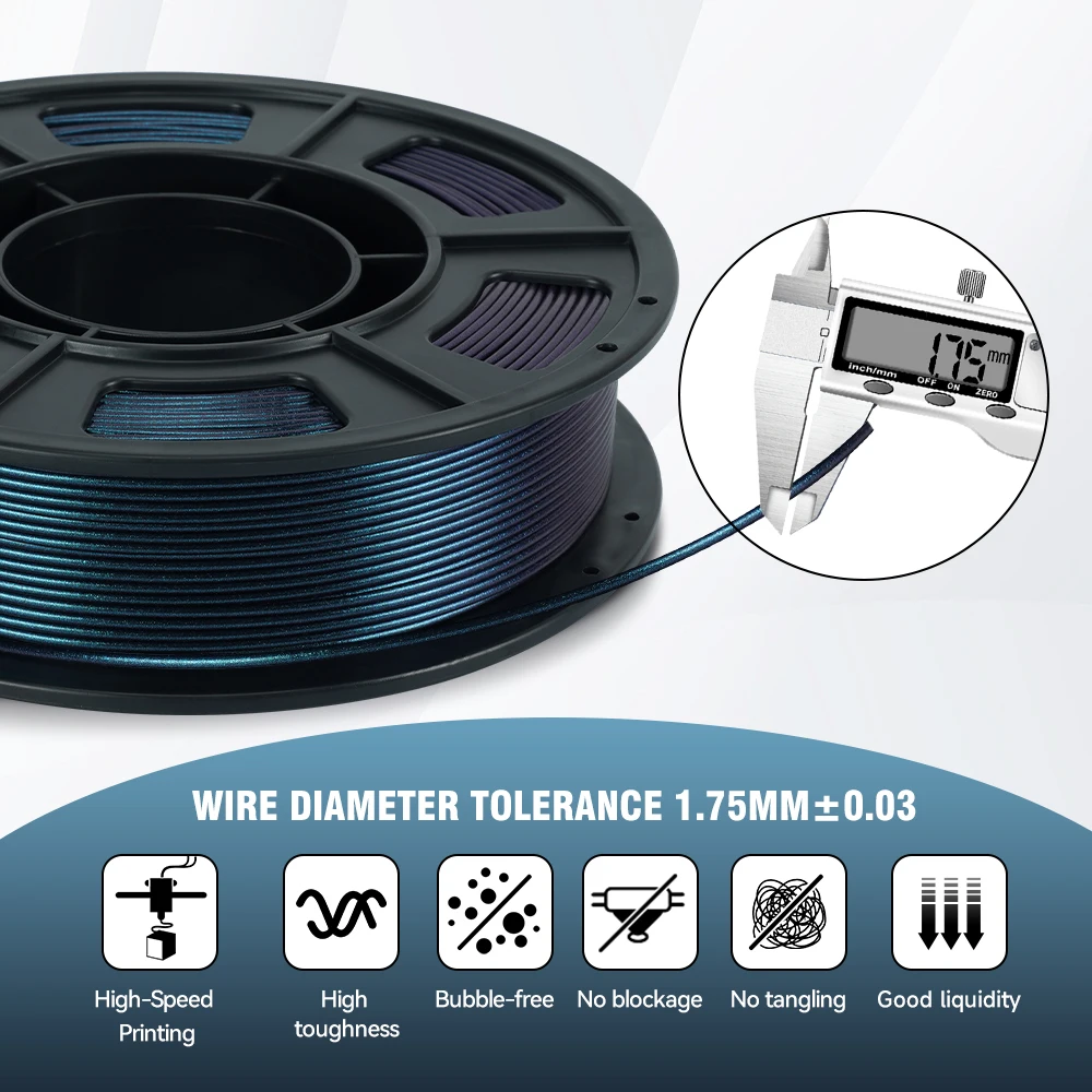 KINGROON 300G PLA Burnt Titanium Filament 1.75mm For FDM 3D Printer 300g/Roll No Bubble High Speed Printing Material view 2