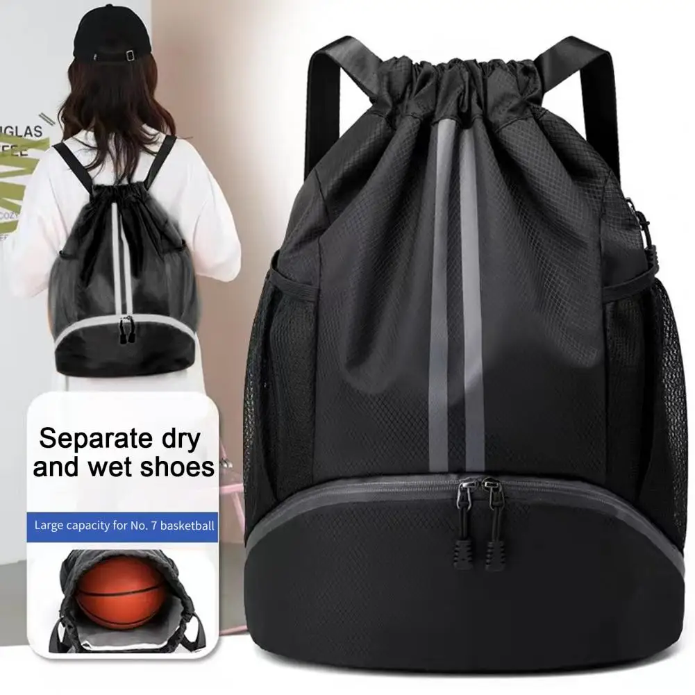 Sports Backpack Lightweight Sports Backpack Capacity Drawstring Gym Bag with Separate Shoe Compartment Soccer for Sports