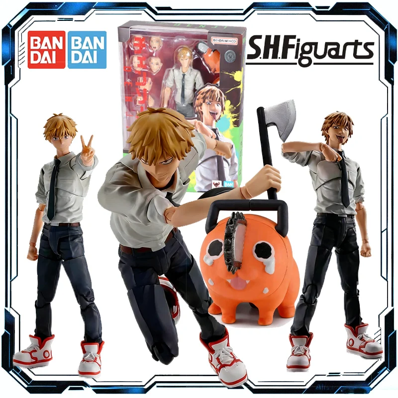 

Bandai Original SHF Chainsaw Man DENJI Pochita Anime Action Figure Collectible Joint Mobility Model Toys Ornaments Gift Children