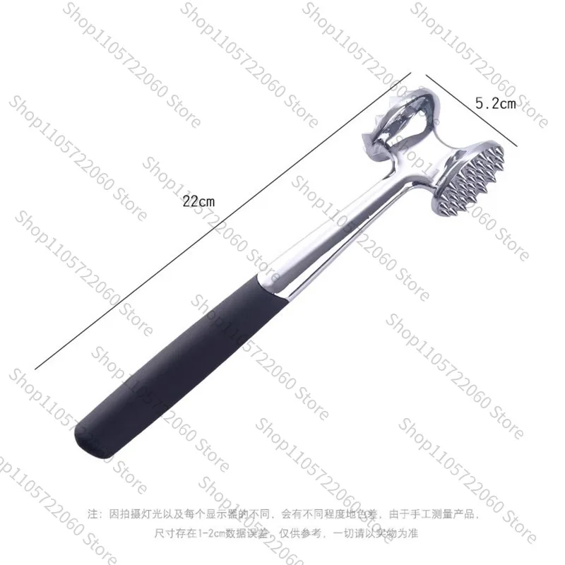 Double Sided Meat Hammer Solid Zinc Alloy Stainless Steel Color Tender Meat Needle Tapping Pork Chop Smashing Steak Hammer