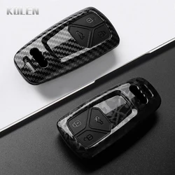 ABS Carbon Fiber Car Key Case Cover For Audi A4 B9 A5 A6 8S 8W Q5 Q7 4M S4 S5 S7 TT TTS TFSI RS Protector Shell Fob Accessories