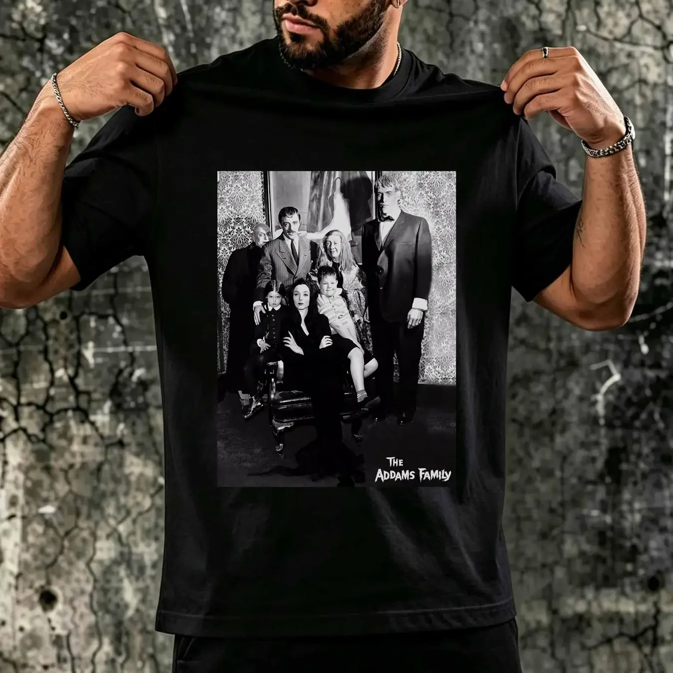 washed T Shirt Official Ladies The Adams Family Black Size XL Brand New With Tags long or short sleeves vintage Washed graphic